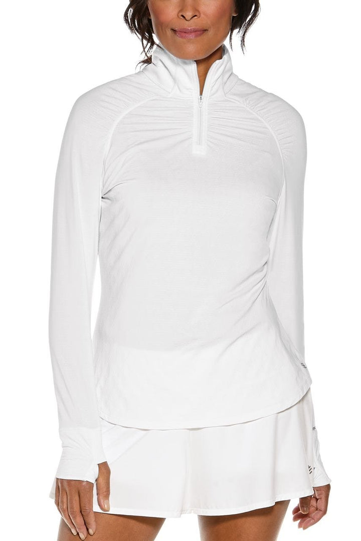 Women's Arabella Golf Quarter-Zip | White Diamond Jacquard