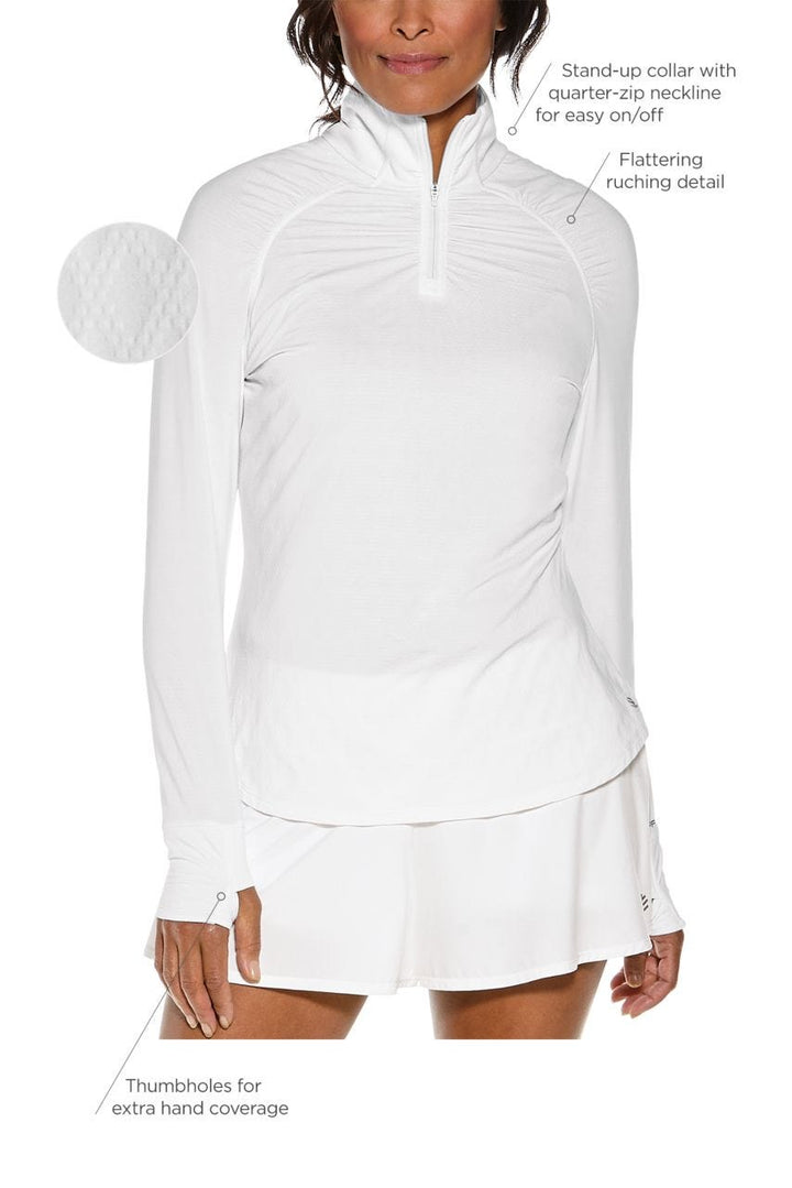 Women's Arabella Golf Quarter-Zip | White Diamond Jacquard