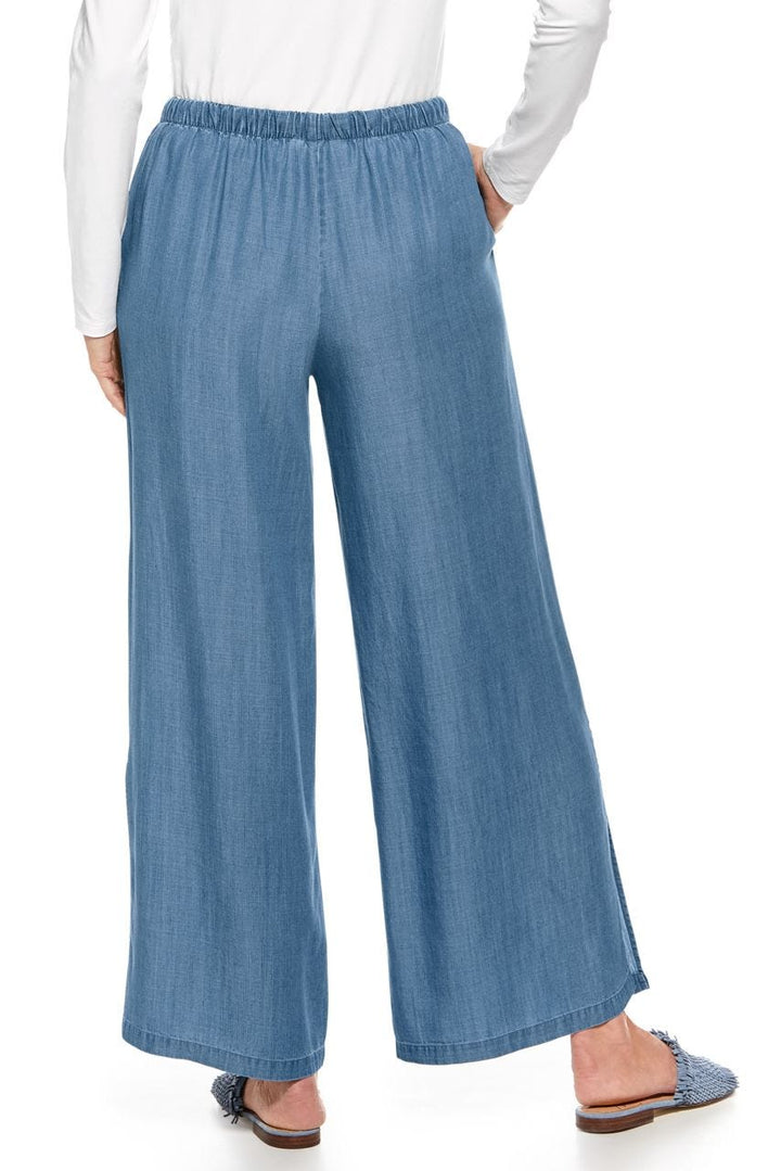 Women's Enclave Wide Leg Pants | Light Indigo Chambray