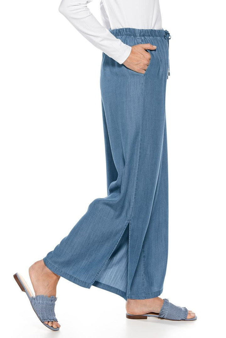 Women's Enclave Wide Leg Pants | Light Indigo Chambray