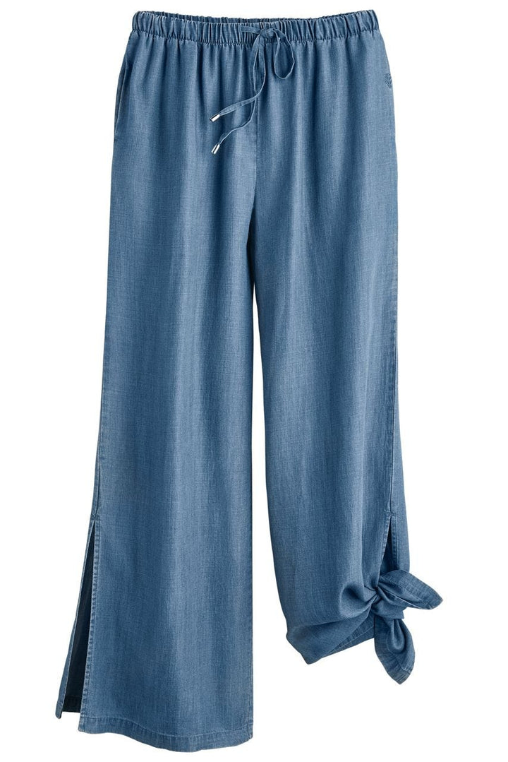 Women's Enclave Wide Leg Pants | Light Indigo Chambray