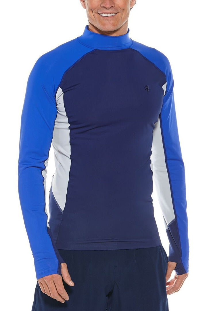 Men's Point Break Rash Guard | Navy Colorblock