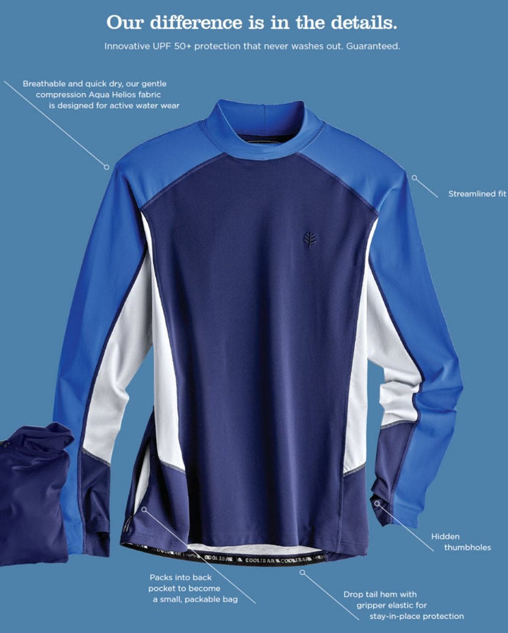 Men's Point Break Rash Guard | Navy Colorblock