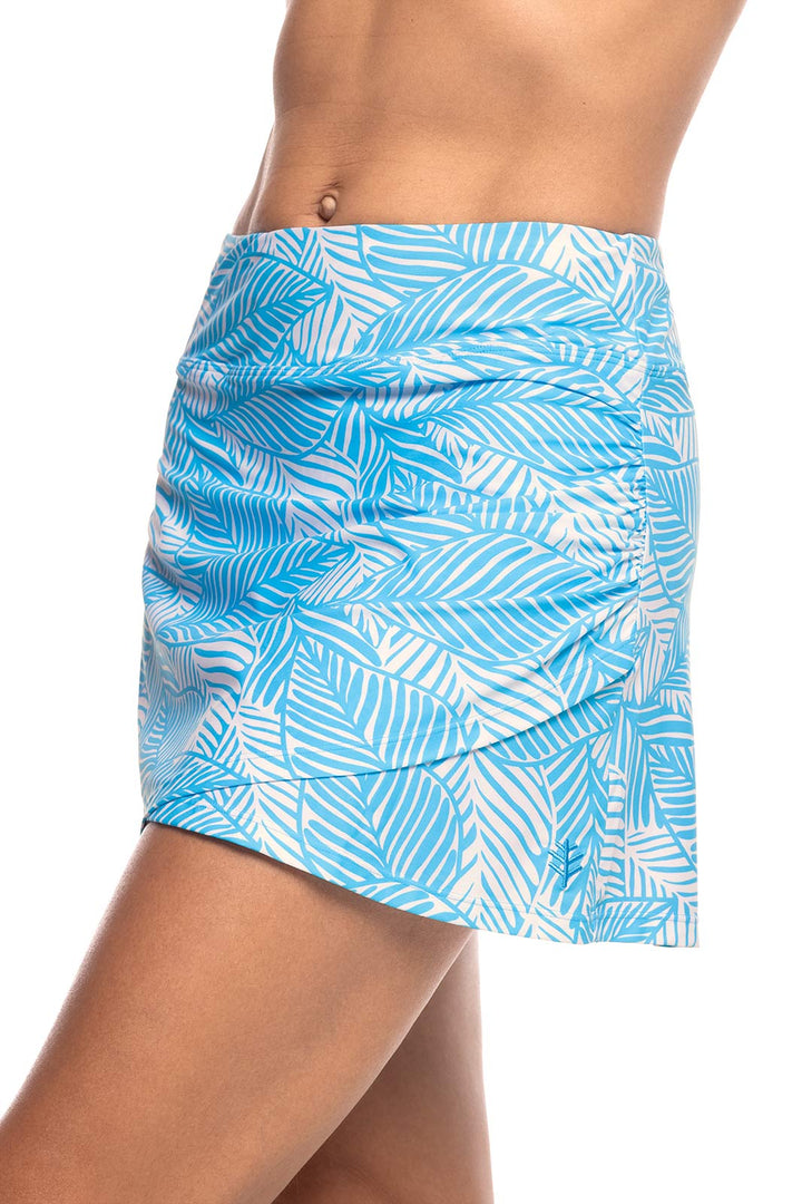 Women's Big Wave Swim Skort | Antigua Blue Paradise Palm