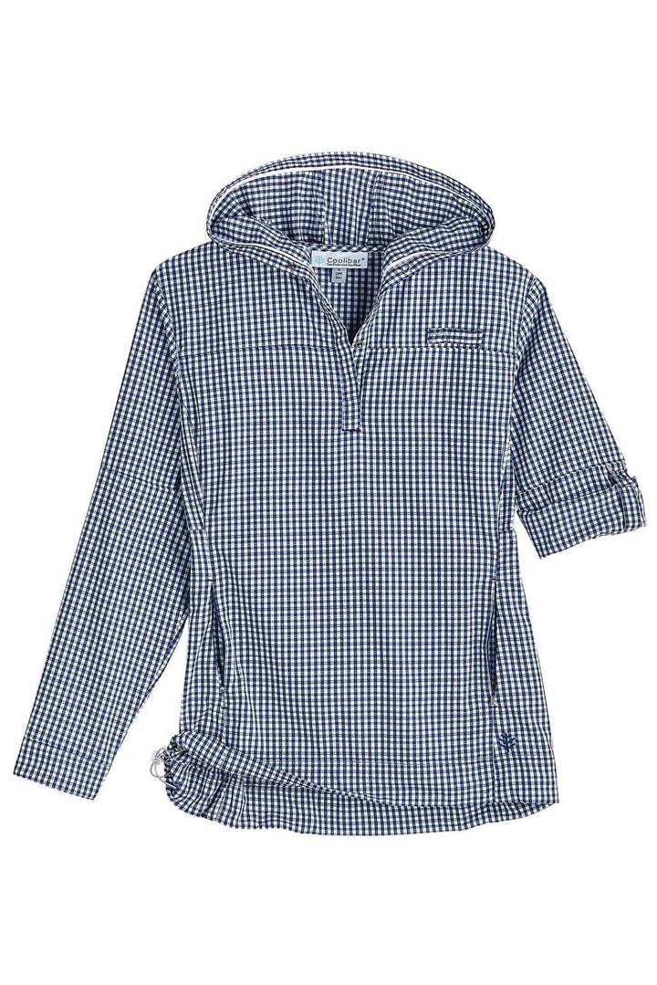 Women's Sea Spray Henley | Navy Gingham