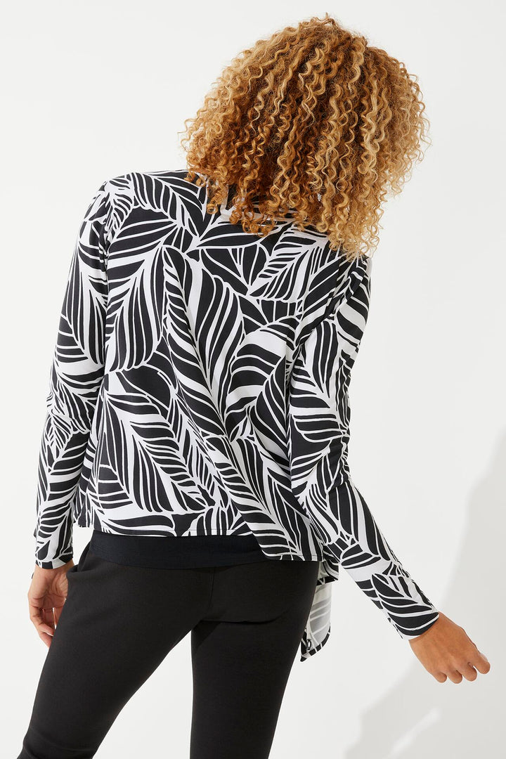 Women's Vrae Everyday Fashion Wrap | Black/White Coconut Palm