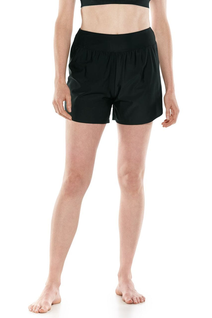 Women's Ripple Swim Shorts | Black