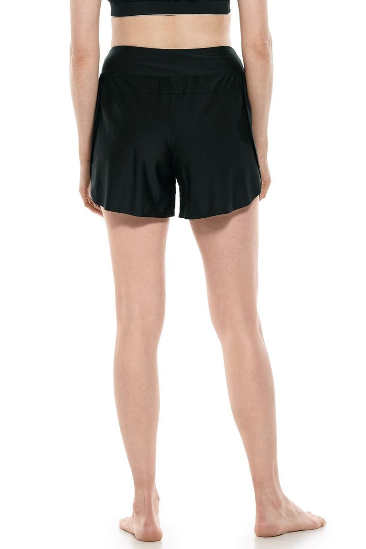 Women's Ripple Swim Shorts | Black