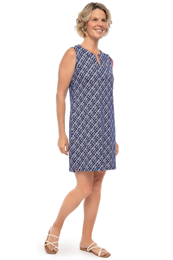 Women's Oceanside Tank Dress | Navy Gulf Stream Stripe