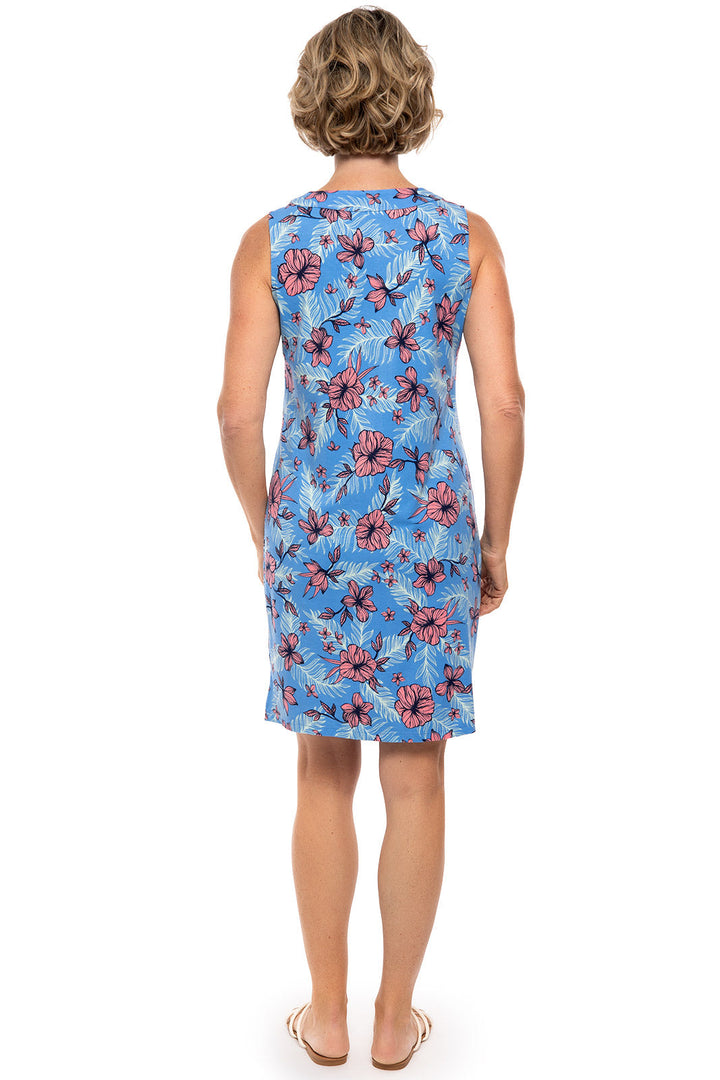 Women's Oceanside Tank Dress | Clear Sky Blue TROPICAL DAZE