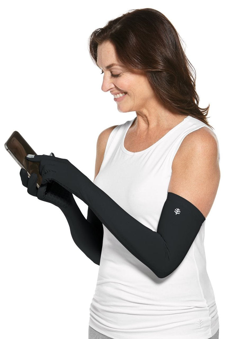 Unisex Culebra UV Long Sun Gloves | Black