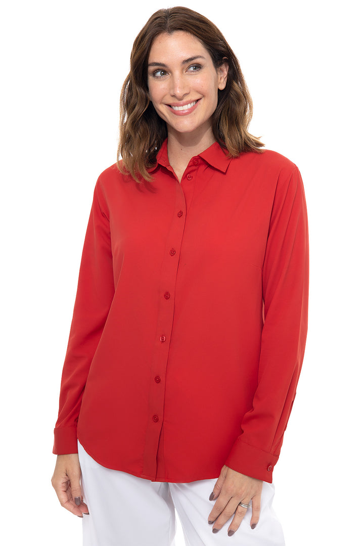 Women's Rhodes Shirt | Carmine Red