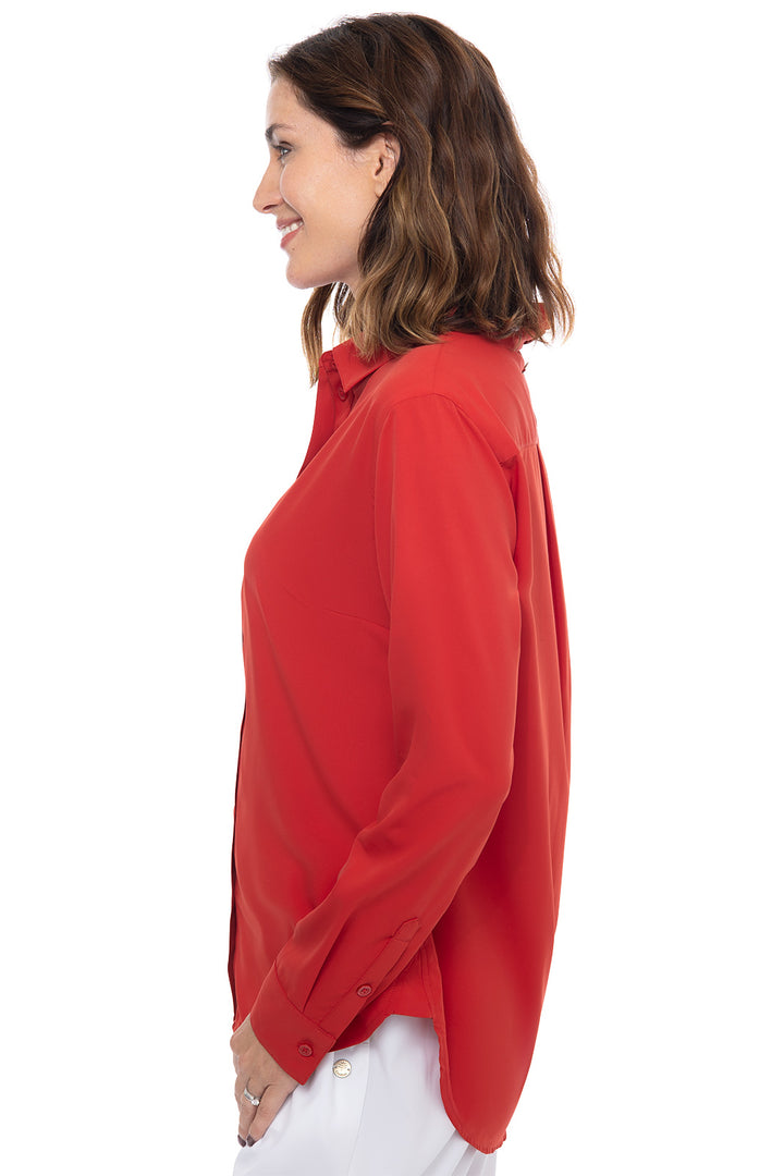 Women's Rhodes Shirt | Carmine Red