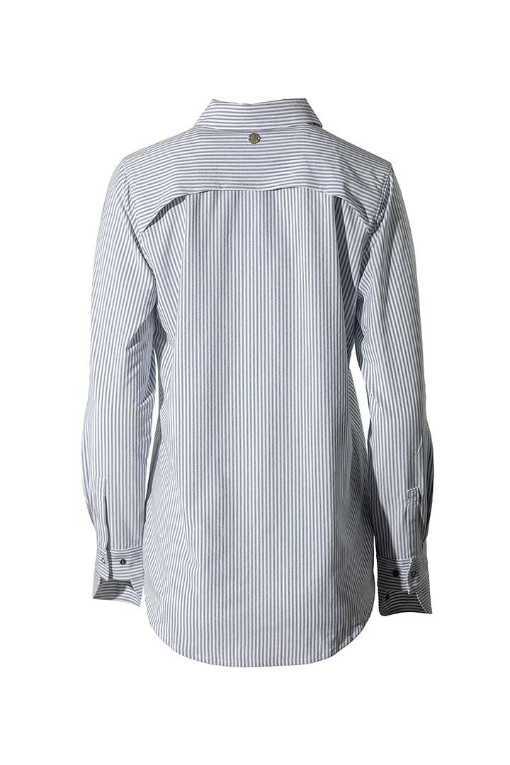 Women's Amara Smart Shirt | White/Navy Stripe