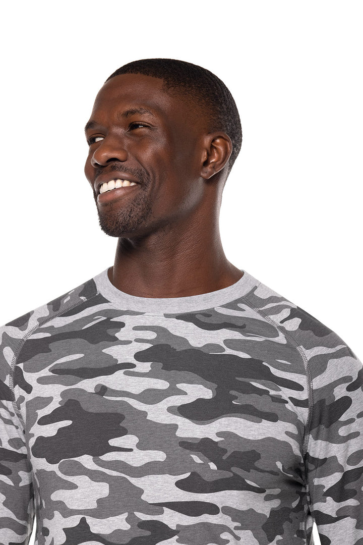 Men's LumaLeo Long Sleeve T-Shirt | Grey Modern Camo