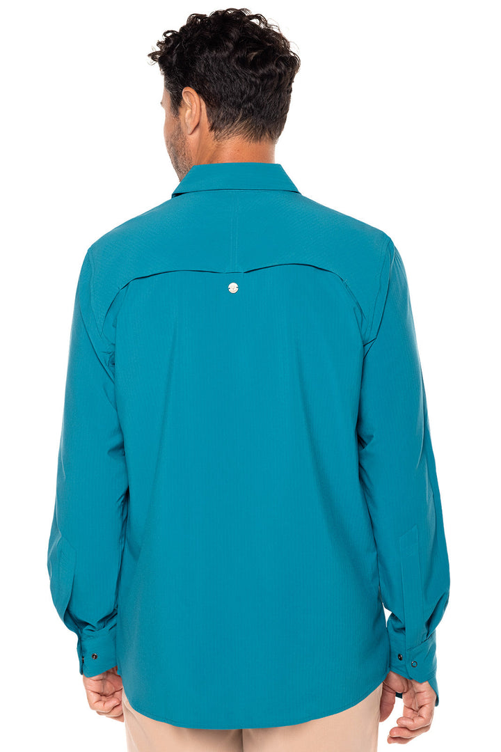 Men's Fiera Smart Shirt | Tahitian Teal Shadow Stripe