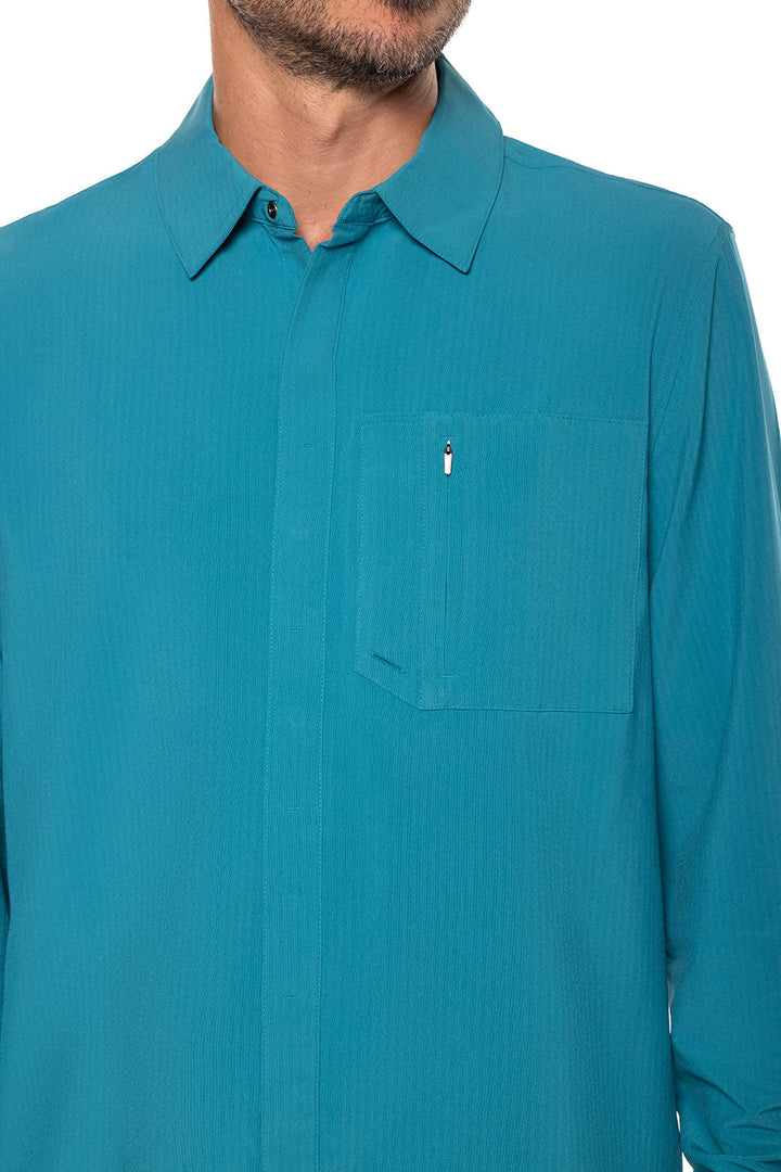 Men's Fiera Smart Shirt | Tahitian Teal Shadow Stripe