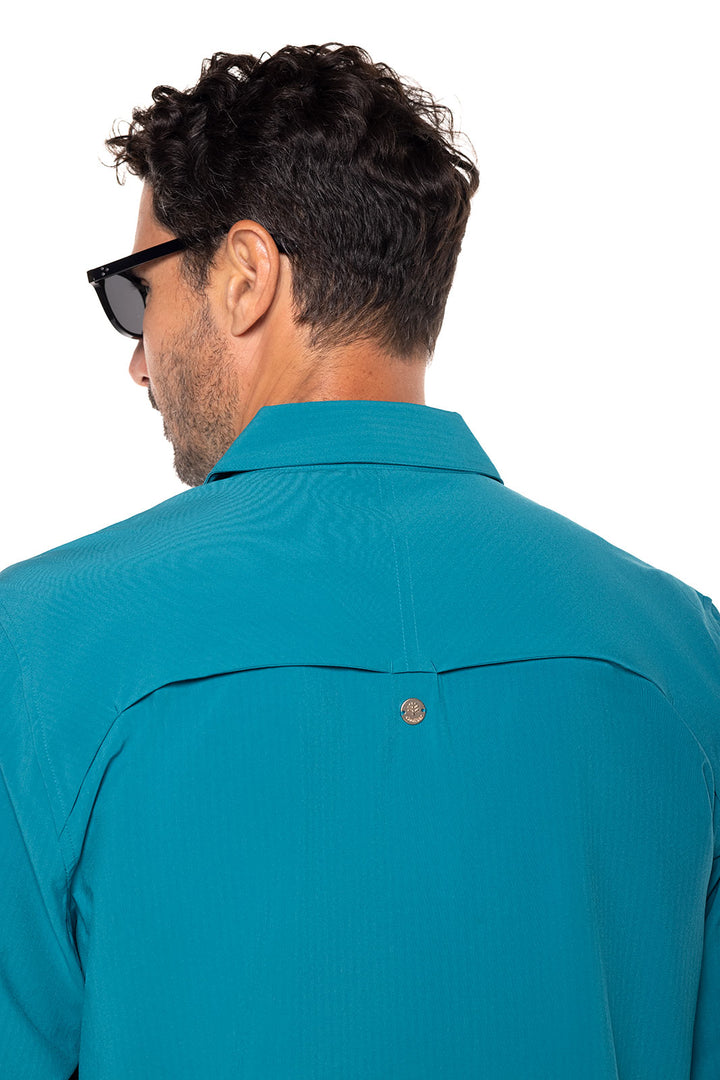 Men's Fiera Smart Shirt | Tahitian Teal Shadow Stripe