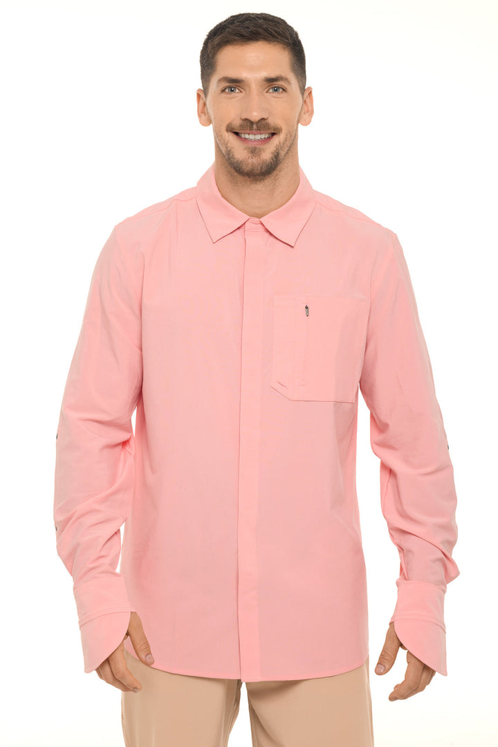 Men's Fiera Smart Shirt | Peachy Pink Shadow Stripe