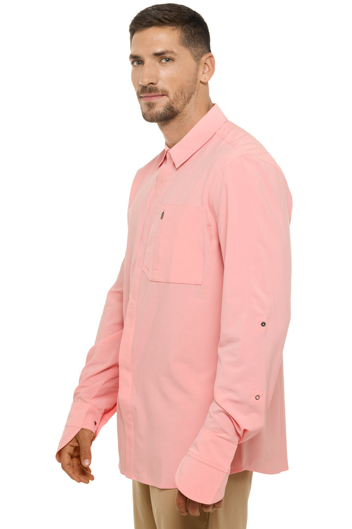 Men's Fiera Smart Shirt | Peachy Pink Shadow Stripe