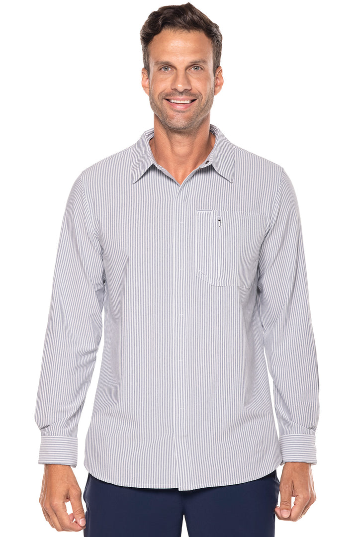 Men's Fiera Smart Shirt | White/Navy Stripe