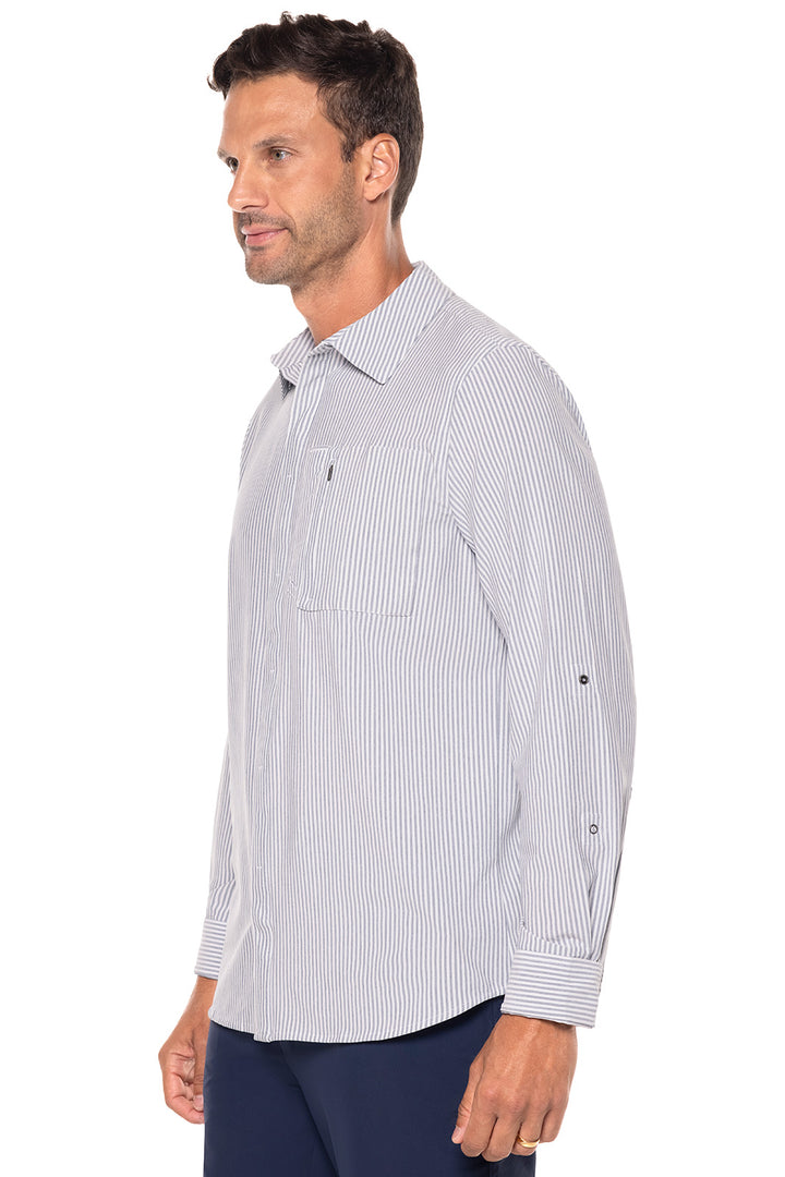 Men's Fiera Smart Shirt | White/Navy Stripe