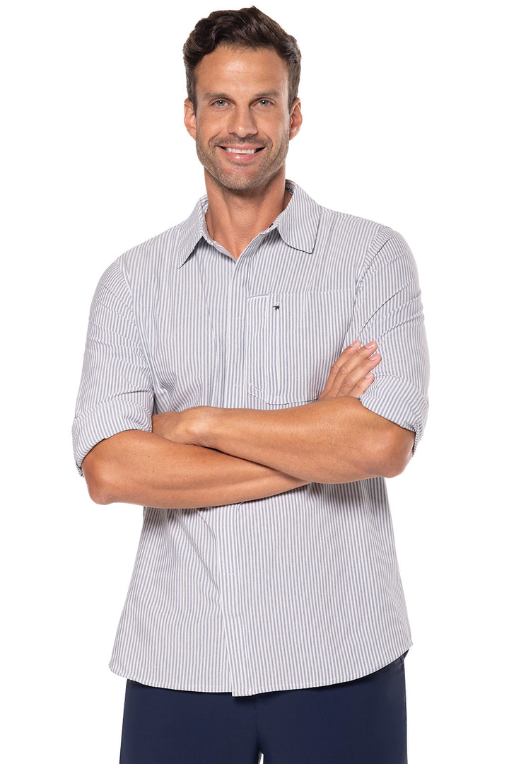 Men's Fiera Smart Shirt | White/Navy Stripe