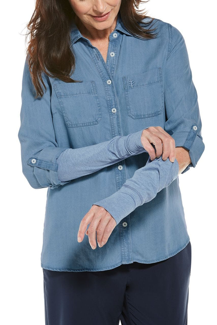 Women's LumaLeo Sleeves | Light Blue Heather