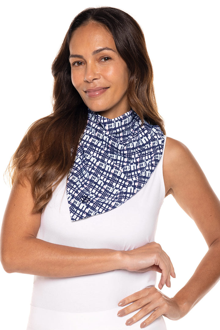 Sanibel Everyday Beach Bandana | Navy Gulf Stream Stripe