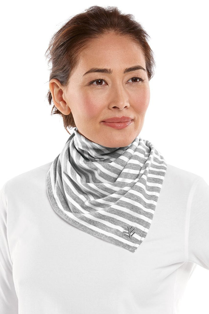 Sanibel Everyday Beach Bandana | Grey/White Stripe