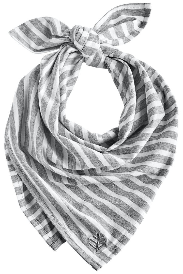 Sanibel Everyday Beach Bandana | Grey/White Stripe