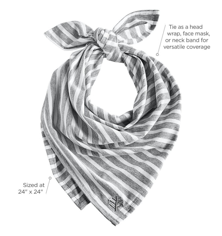 Sanibel Everyday Beach Bandana | Grey/White Stripe