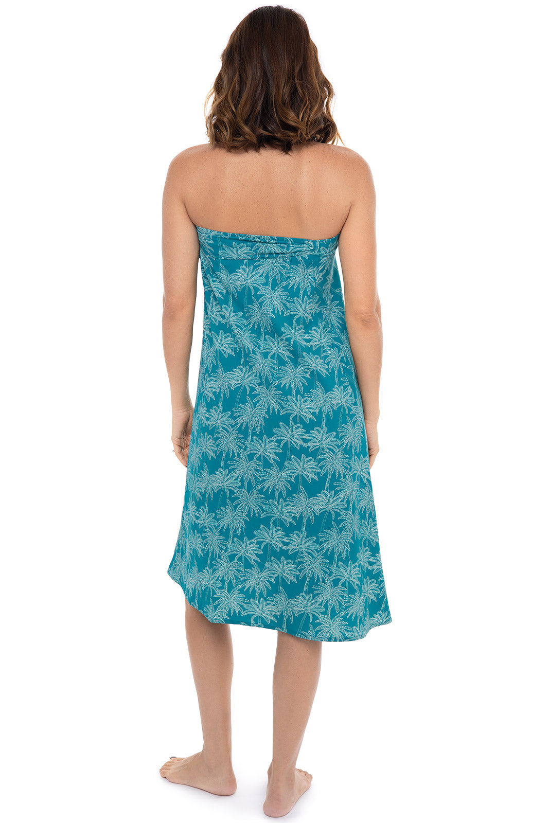 Women's Isla Convertible Wrap | Tahitian Teal Swaying Palms