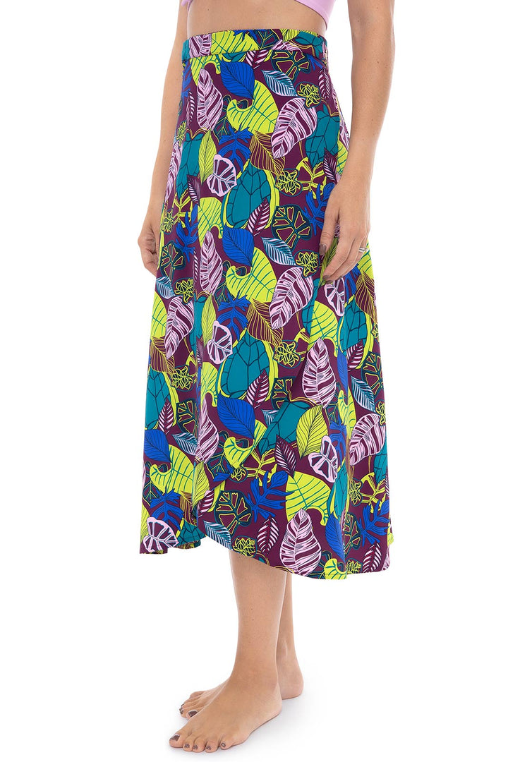 Women's Isla Convertible Wrap | Rich Plum Electric Jungle