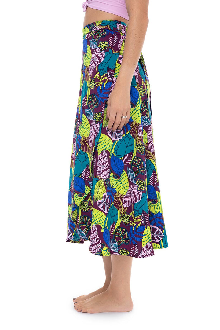 Women's Isla Convertible Wrap | Rich Plum Electric Jungle