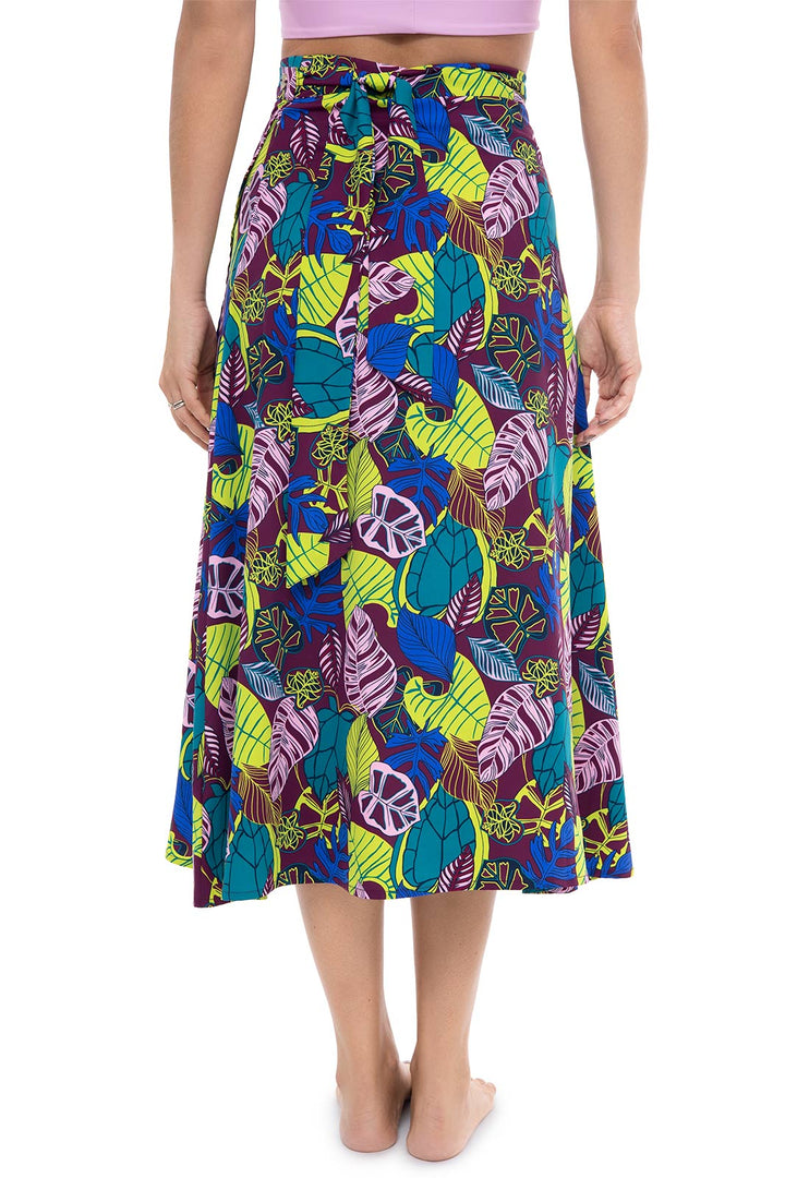 Women's Isla Convertible Wrap | Rich Plum Electric Jungle