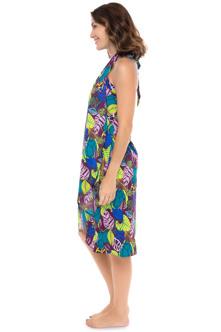 Women's Isla Convertible Wrap | Rich Plum Electric Jungle