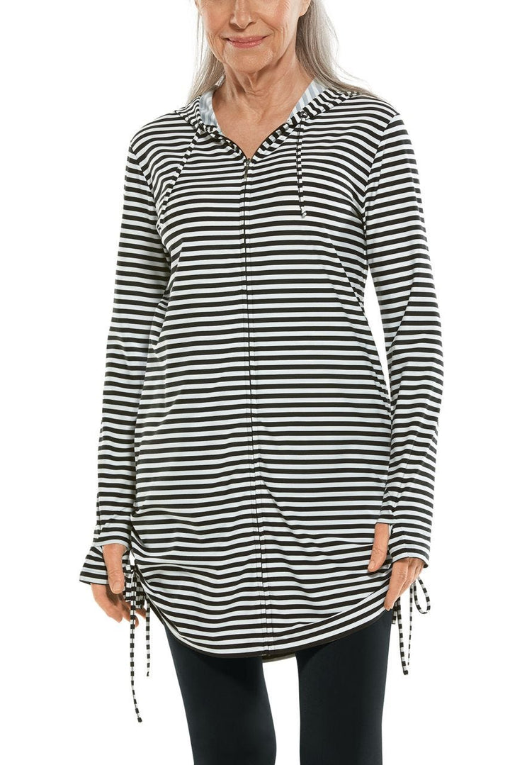 Women's Wailea Swim Cover-Up | White/Black Stripe