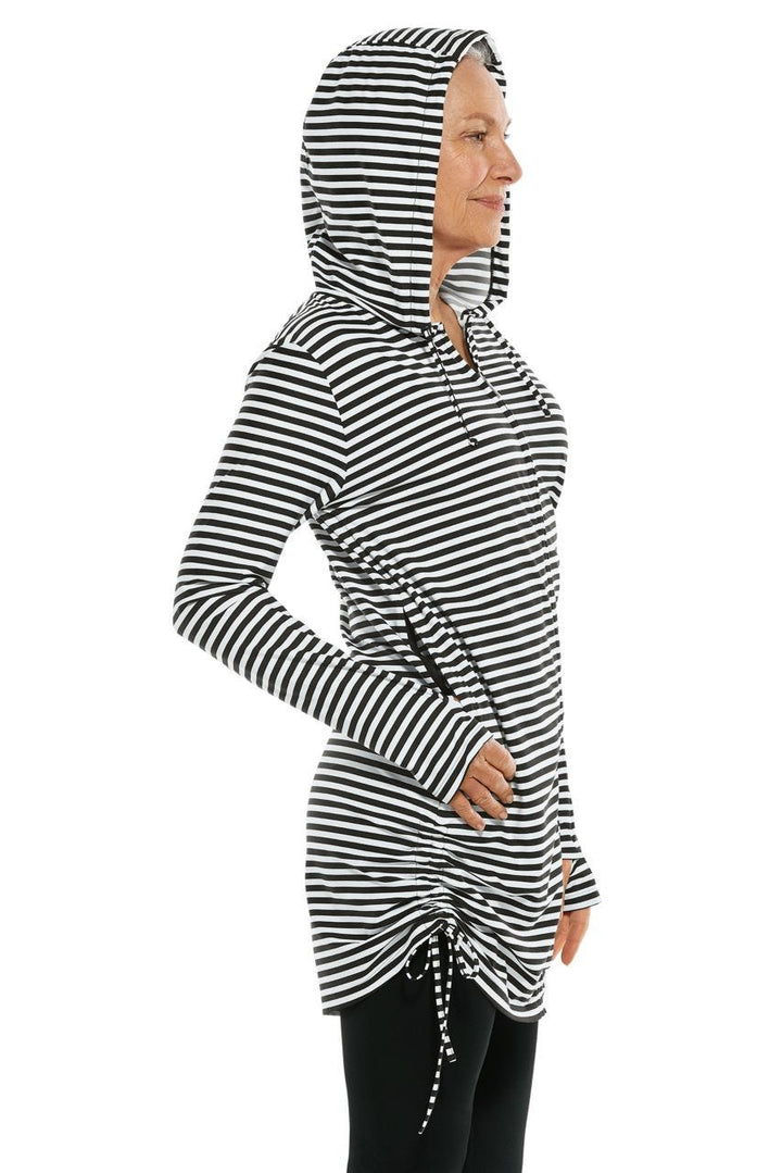 Women's Wailea Swim Cover-Up | White/Black Stripe