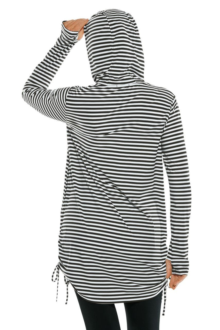 Women's Wailea Swim Cover-Up | White/Black Stripe