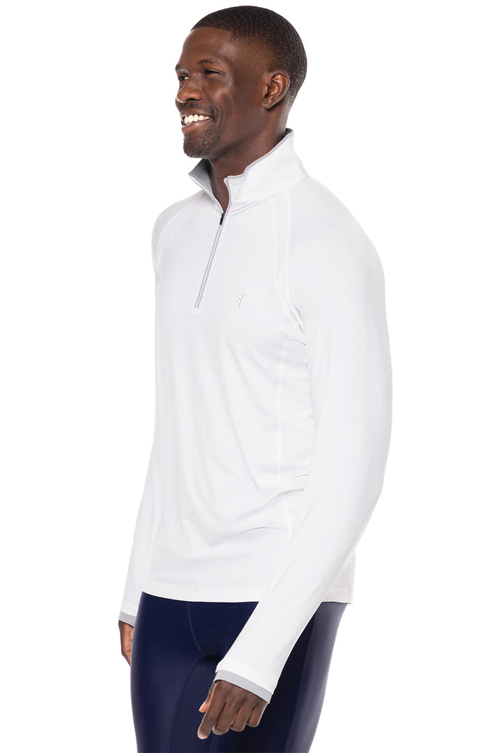 Men's Ultimate Half-Zip Rash Guard | White