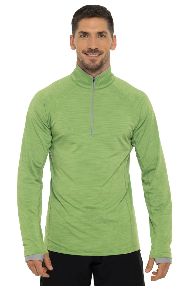 Men's Ultimate Half-Zip Rash Guard | Soft Fern Line