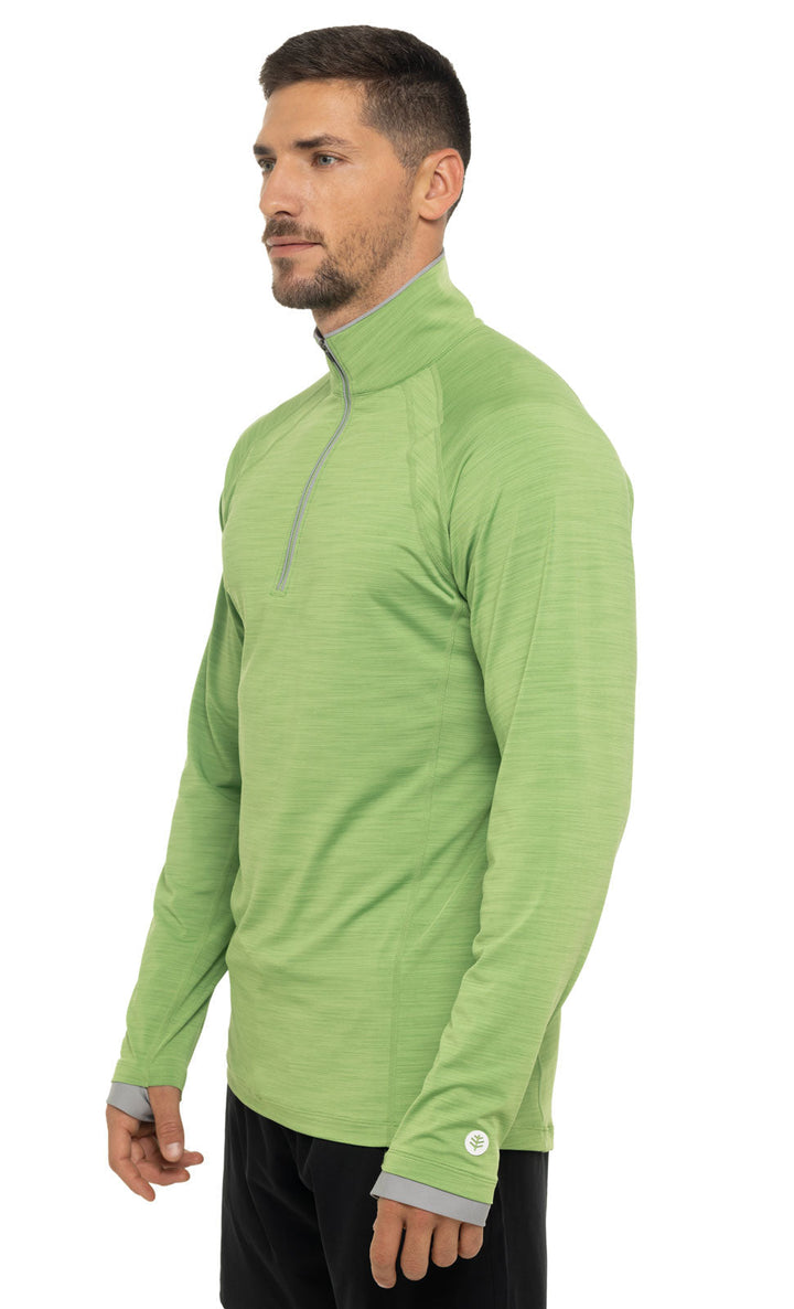 Men's Ultimate Half-Zip Rash Guard | Soft Fern Line