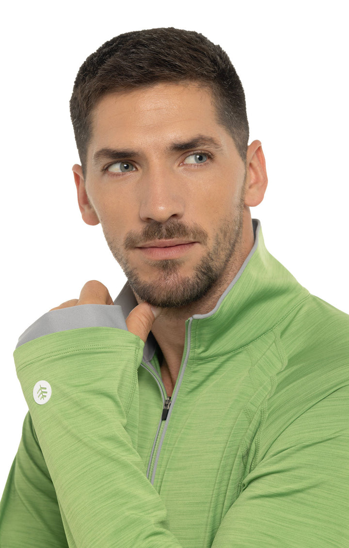 Men's Ultimate Half-Zip Rash Guard | Soft Fern Line