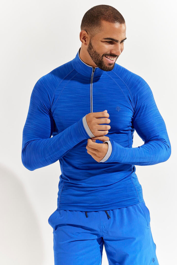 Men's Ultimate Half-Zip Rash Guard | Cobalt Line