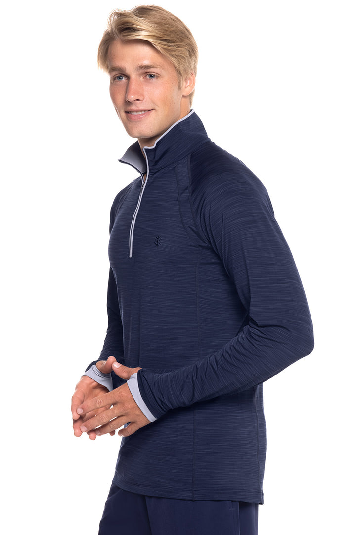 Men's Ultimate Half-Zip Rash Guard | Navy Line