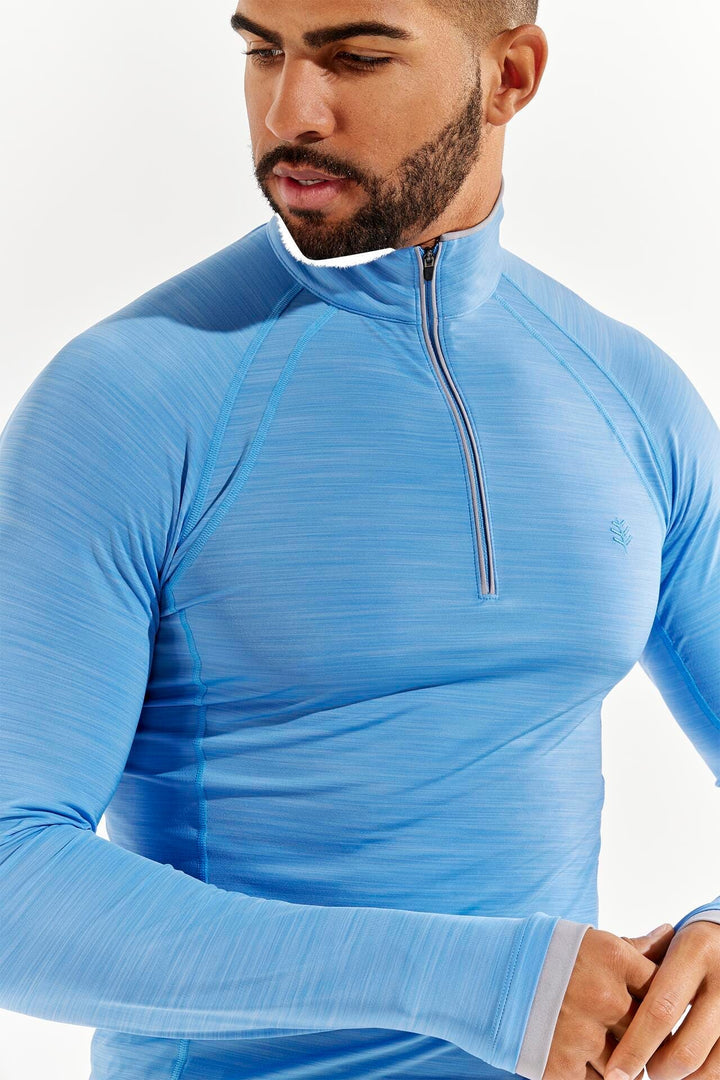 Men's Ultimate Half-Zip Rash Guard | Surf Blue Line