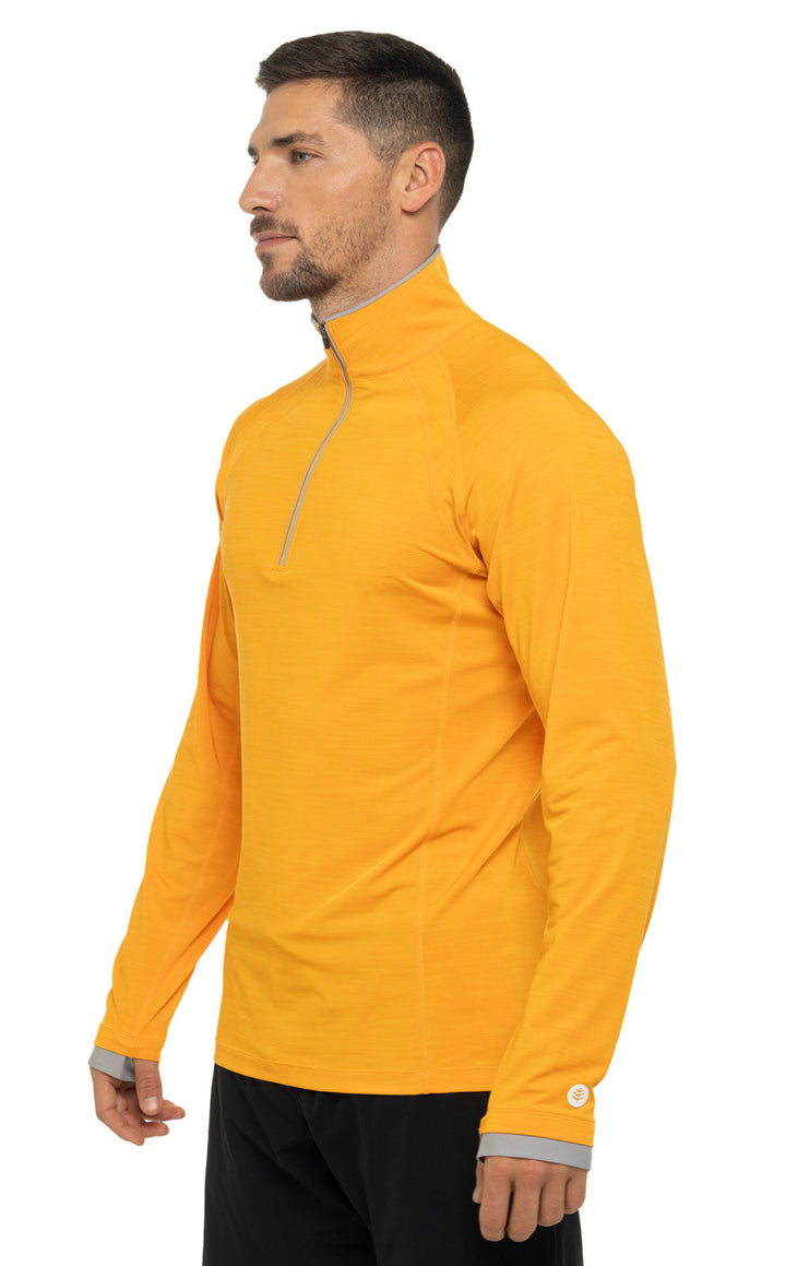 Men's Ultimate Half-Zip Rash Guard | Apricot Crush Line