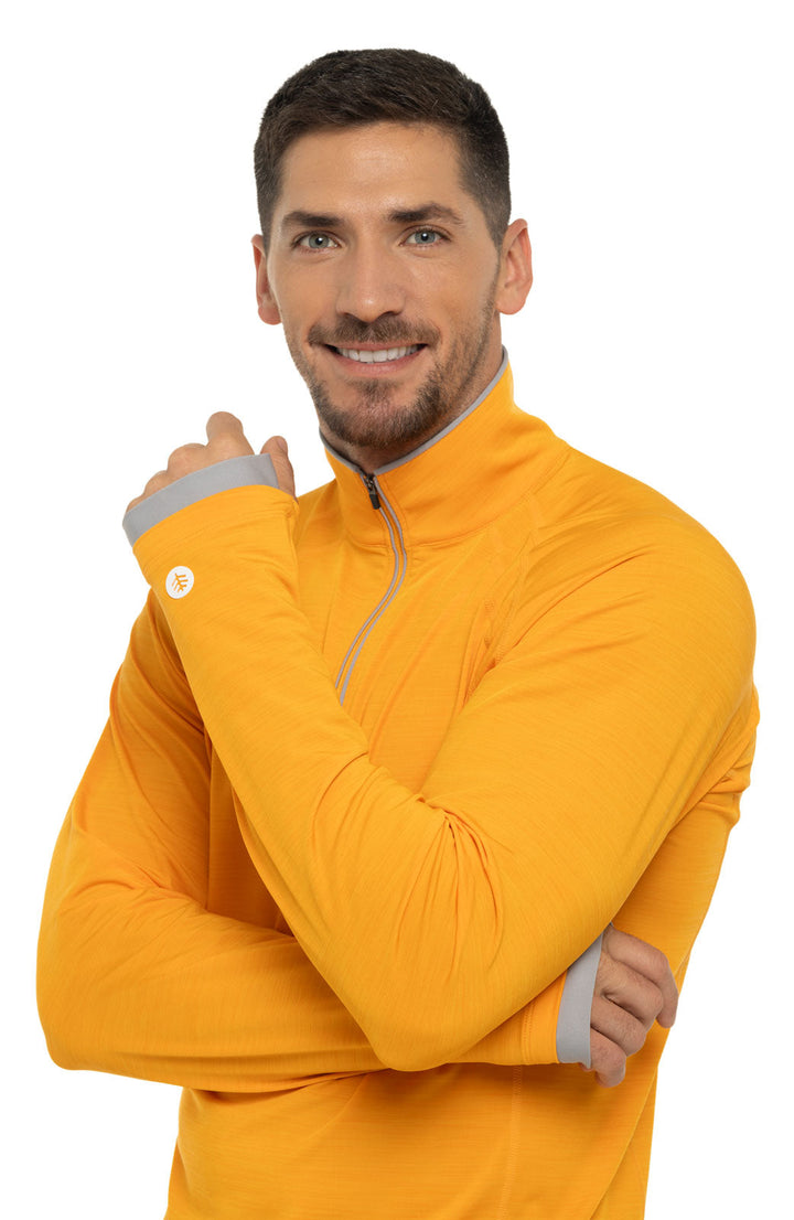 Men's Ultimate Half-Zip Rash Guard | Apricot Crush Line