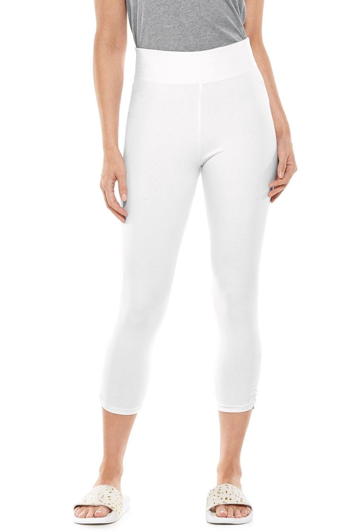 Women's Matiz Ruched Capris | White